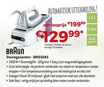 Promoties Braun stoomgenerator - bris5043 - Braun - Geldig van 01/11/2019 tot 30/11/2019 bij Exellent