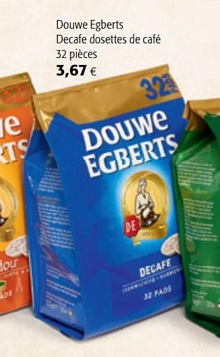 Promotions Douwe egberts decafe dosettes de café - Douwe Egberts - Valide de 06/11/2019 à 19/11/2019 chez Colruyt