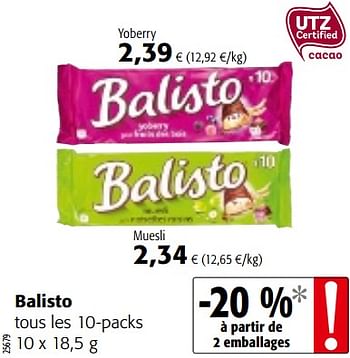 Promotions Balisto tous les 10-packs - Balisto - Valide de 06/11/2019 à 19/11/2019 chez Colruyt