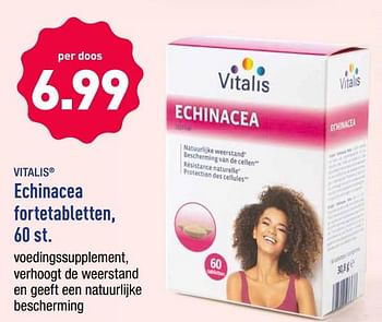 Promoties Echinacea fortetabletten - Vitalis - Geldig van 11/11/2019 tot 16/11/2019 bij Aldi