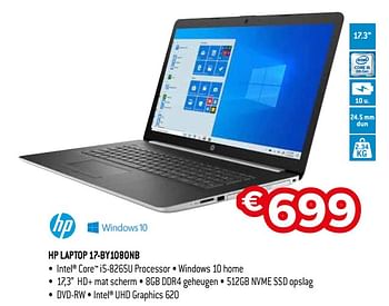 Promoties Hp laptop 17-by1080nb - HP - Geldig van 01/11/2019 tot 30/11/2019 bij Exellent