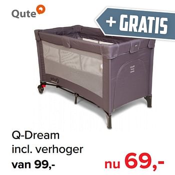 Promoties Q-dream incl. verhoger - Qute  - Geldig van 01/11/2019 tot 07/12/2019 bij Baby-Dump