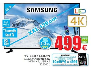 Promotions Samsung tv led - led-tv ue55nu7021wxxn - Samsung - Valide de 12/11/2019 à 25/11/2019 chez Cora