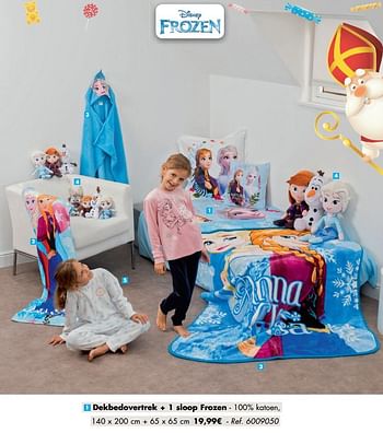 Promoties Dekbedovertrek + 1 sloop frozen - Disney - Geldig van 13/11/2019 tot 25/11/2019 bij Carrefour