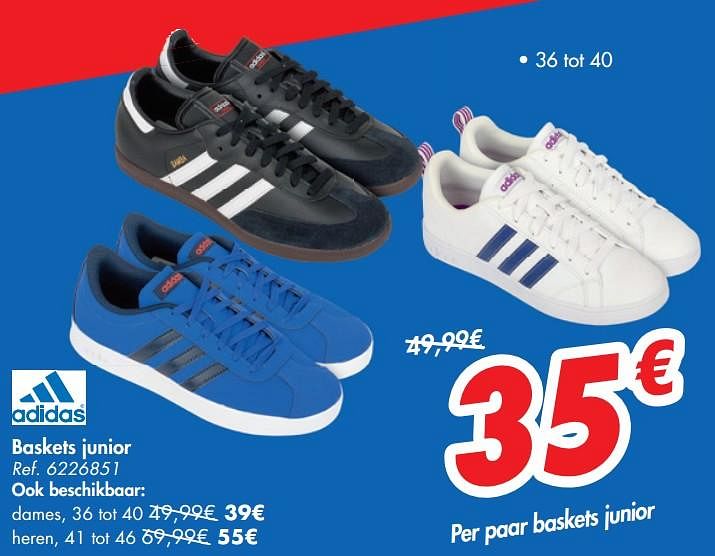 Adidas Baskets junior Promotie bij Carrefour