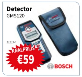 Promoties Detector gms120 - Bosch - Geldig van 07/11/2019 tot 20/11/2019 bij Cevo Market