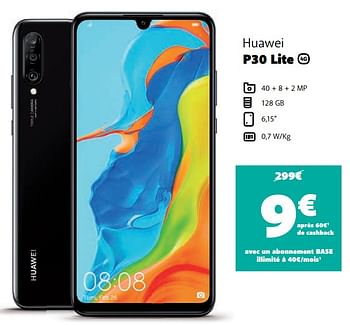 Promotions Huawei p30 lite - Huawei - Valide de 10/11/2019 à 07/12/2019 chez Base