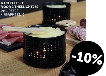 Promoties Racletteset voor 2 theelichtjes - Huismerk - Zelfbouwmarkt - Geldig van 19/11/2019 tot 26/12/2019 bij Zelfbouwmarkt