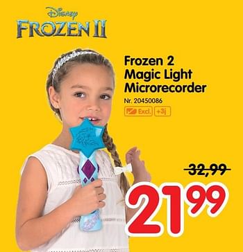 Promoties Frozen 2 magic light microrecorder - Disney  Frozen - Geldig van 06/11/2019 tot 19/11/2019 bij Fun