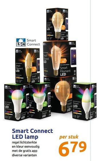 Huismerk - Smart connect led lamp - Promotie bij Action