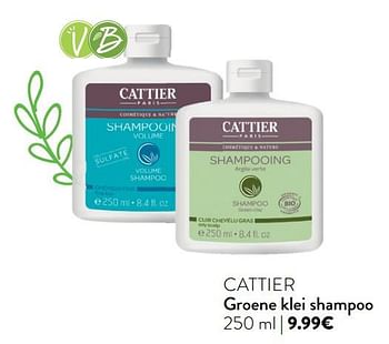 Promoties Cattier groene klei shampoo - Cattier - Geldig van 06/11/2019 tot 31/12/2019 bij DI