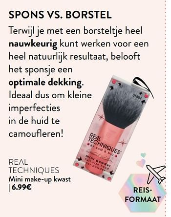 Promoties Real techniques mini make-up kwast - Real Techniques - Geldig van 06/11/2019 tot 31/12/2019 bij DI