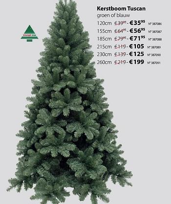 Promoties Kerstboom tuscan groen of blauw - Huismerk - Unikamp - Geldig van 11/11/2019 tot 08/12/2019 bij Unikamp