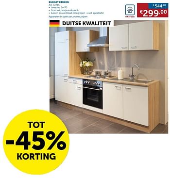 Promotions Budget keuken - Produit maison - Zelfbouwmarkt - Valide de 19/11/2019 à 26/12/2019 chez Zelfbouwmarkt