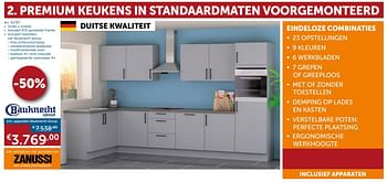 Promoties Premium keukens in standaardmaten voorgemonteerd - Huismerk - Zelfbouwmarkt - Geldig van 19/11/2019 tot 26/12/2019 bij Zelfbouwmarkt