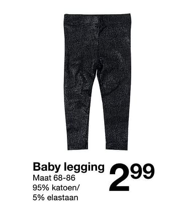 Promoties Baby legging - Huismerk - Zeeman  - Geldig van 16/11/2019 tot 22/11/2019 bij Zeeman