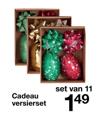Promoties Cadeau versierset - Huismerk - Zeeman  - Geldig van 16/11/2019 tot 22/11/2019 bij Zeeman