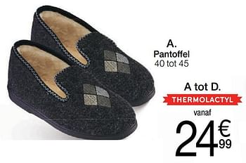 Promotions Pantoffel - Produit Maison - Damart - Valide de 01/11/2019 à 15/12/2019 chez Damart