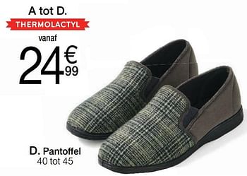 Promotions Pantoffel - Produit Maison - Damart - Valide de 01/11/2019 à 15/12/2019 chez Damart