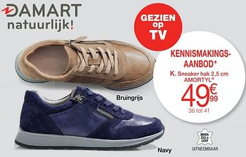 Promoties Sneaker hak 2,5 cm amortyl - Huismerk - Damart - Geldig van 01/11/2019 tot 15/12/2019 bij Damart