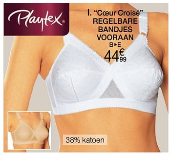 Promoties Coeur croisé regelbare bandjes vooraan - Playtex - Geldig van 01/11/2019 tot 15/12/2019 bij Damart