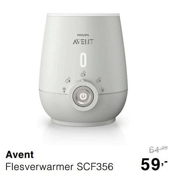 Promoties Avent flesverwarmer scf356 - Philips - Geldig van 17/11/2019 tot 23/11/2019 bij Baby & Tiener Megastore