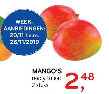 Promoties Mango`s ready to eat - Huismerk - Alvo - Geldig van 20/11/2019 tot 26/11/2019 bij Alvo