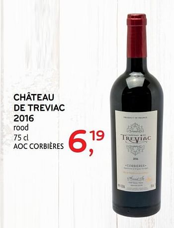 Promoties Château de treviac 2016 rood - Rode wijnen - Geldig van 20/11/2019 tot 03/12/2019 bij Alvo