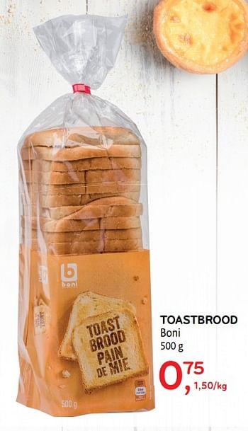 Promoties Toastbrood boni - Boni - Geldig van 20/11/2019 tot 03/12/2019 bij Alvo