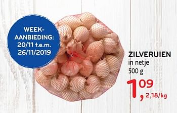 Promoties Zilveruien - Huismerk - Alvo - Geldig van 20/11/2019 tot 26/11/2019 bij Alvo