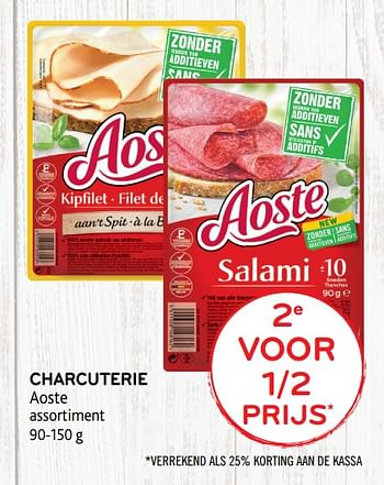 Promoties Charcuterie aoste 2e voor 1-2 prijs - Aoste - Geldig van 20/11/2019 tot 03/12/2019 bij Alvo