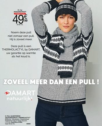 Promoties Pull jacquardtricot - Huismerk - Damart - Geldig van 01/11/2019 tot 15/12/2019 bij Damart