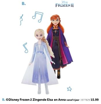 Promotions Disney frozen 2 zingende elsa en anna - Disney  Frozen - Valide de 14/10/2019 à 08/12/2019 chez Intertoys