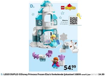 Promoties Lego duplo disney princess frozen elsa`s fonkelende ijskasteel 10899 - Lego - Geldig van 14/10/2019 tot 08/12/2019 bij Intertoys