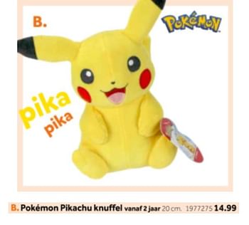 binden Proberen achterlijk persoon Huismerk - Intertoys Pokémon pikachu knuffel - Promotie bij Intertoys