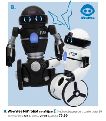Promoties Wowwee mip robot - Wowwee - Geldig van 14/10/2019 tot 08/12/2019 bij Intertoys