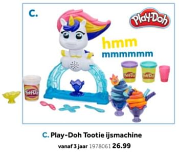 Promoties Play-doh tootie ijsmachine - Play-Doh - Geldig van 14/10/2019 tot 08/12/2019 bij Intertoys
