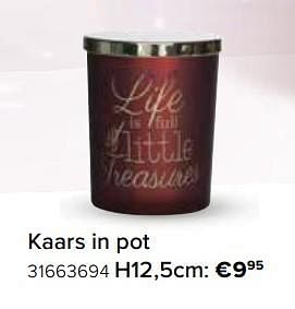 Promoties Kaars in pot h12,5cm - Huismerk - Euroshop - Geldig van 22/11/2019 tot 31/12/2019 bij Euro Shop