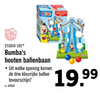 Promoties Bumba`s houten ballenbaan - Studio 100 - Geldig van 25/11/2019 tot 30/11/2019 bij Lidl