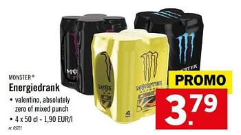 Promoties Energiedrank - Monster - Geldig van 25/11/2019 tot 30/11/2019 bij Lidl