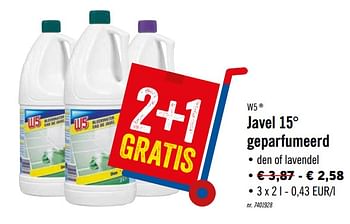 Promoties Javel 15° geparfumeerd - W5 - Geldig van 25/11/2019 tot 30/11/2019 bij Lidl