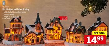 Promoties Kersthuisjes met ledverlichting - Melinera - Geldig van 25/11/2019 tot 30/11/2019 bij Lidl