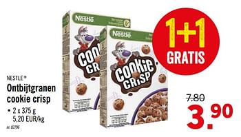 Promoties Ontbijtgranen cookie crisp - Nestlé - Geldig van 25/11/2019 tot 30/11/2019 bij Lidl