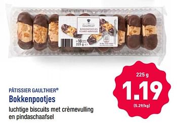 Promoties Bokkenpootjes - Patissier Gaulthier - Geldig van 18/11/2019 tot 23/11/2019 bij Aldi