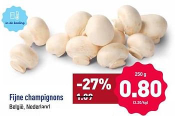 Promotions Fijne champignons - Produit maison - Aldi - Valide de 18/11/2019 à 23/11/2019 chez Aldi