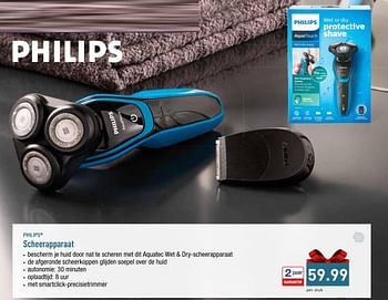 Promoties Philips scheerapparaat - Philips - Geldig van 18/11/2019 tot 23/11/2019 bij Aldi
