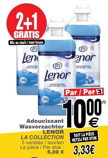 Promoties Adoucissant wasverzachter lenor la collection - Lenor - Geldig van 19/11/2019 tot 25/11/2019 bij Cora