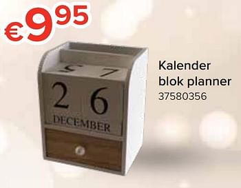 Promoties Kalender blok planner - Huismerk - Euroshop - Geldig van 22/11/2019 tot 31/12/2019 bij Euro Shop