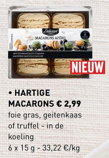 Promoties Hartige macarons - Delicieux - Geldig van 18/11/2019 tot 31/12/2019 bij Lidl