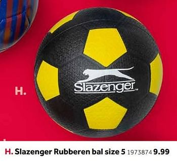 Promotions Slazenger rubberen bal size 5 - Slazenger - Valide de 14/10/2019 à 08/12/2019 chez Intertoys